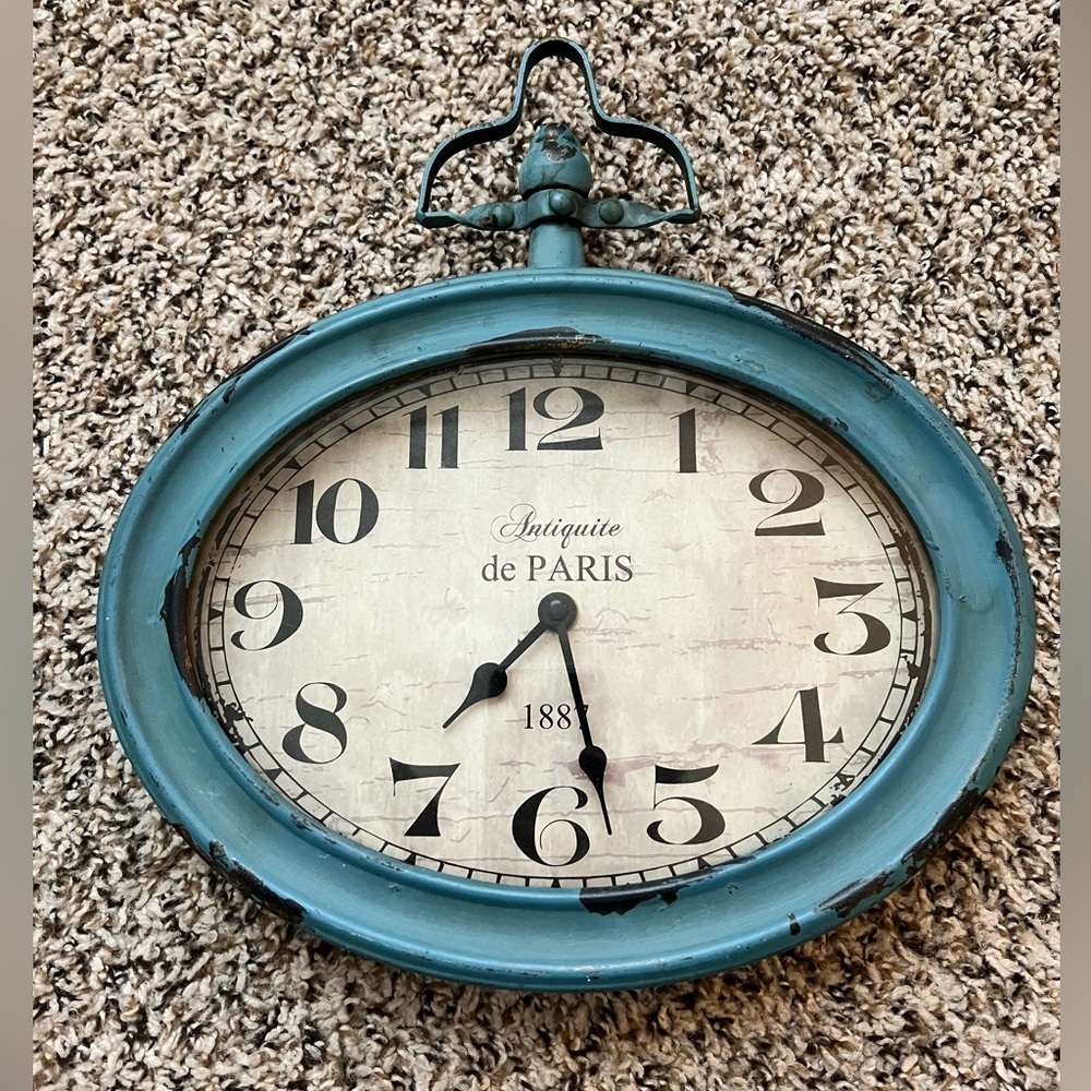 Turquoise Antique Clock